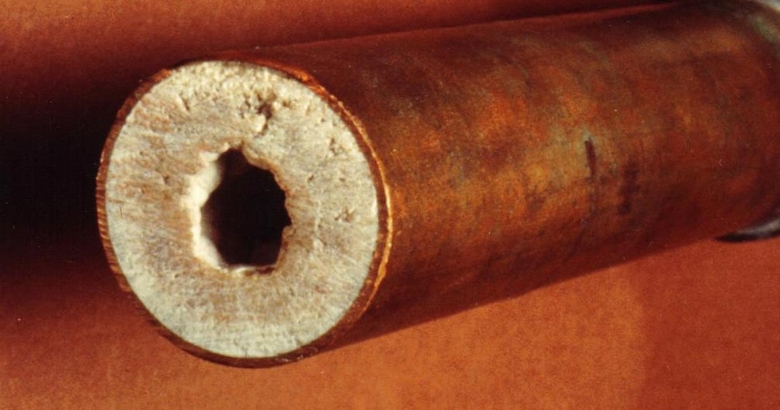 Hard water in pipe