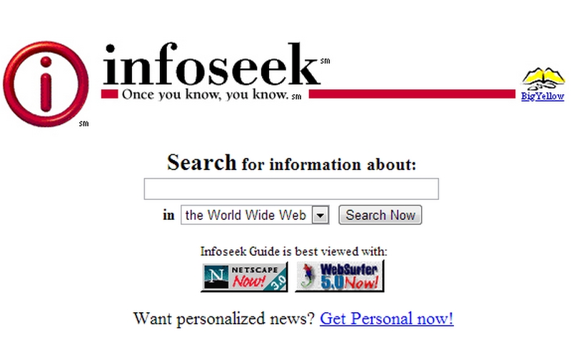 info seek search engine